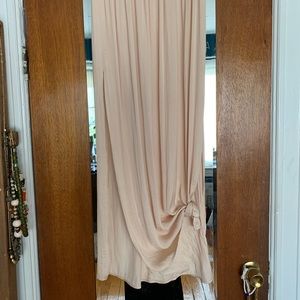 Blush Silky Column Skirt